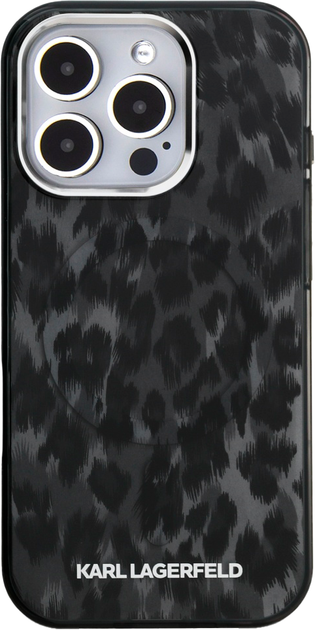 Панель Karl Lagerfeld IML Leopard Pattern MagSafe для iPhone 16 Pro Black (3666339465483) - зображення 3