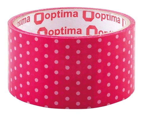 Скотч пакувальний 48ммх20мх40мкм Dots рожев OPTIMA - Фото 1 Скотч пакувальний 48ммх20мх40мкм Dots рожев OPTIMA - зображення 1