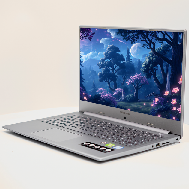 Ноутбук 15.6'' Medion (Lenovo Group) Akoya P15645 | Intel Core i7-8565U | IPS (1920x1080) FullHD | RAM 8 ГБ | SSD 256 ГБ | Nvidia GeForce MX250 | Intel UHD Graphics 620 | Металевий корпус | Win11 (4970) - Б/У - изображение 2