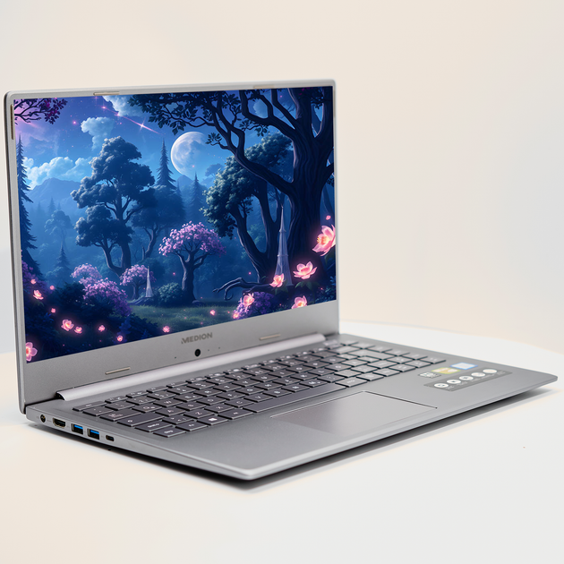 Ноутбук 15.6'' Medion (Lenovo Group) Akoya P15645 | Intel Core i7-8565U | IPS (1920x1080) FullHD | RAM 8 ГБ | SSD 256 ГБ | Nvidia GeForce MX250 | Intel UHD Graphics 620 | Металевий корпус | Win11 (4970) - Б/У - изображение 3