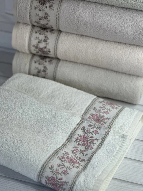 Набор махровых полотенец Cestepe MicroCotton Premium Ronesans 70х140 см банные 6 шт. - Фото 5 Набор махровых полотенец Cestepe MicroCotton Premium Ronesans 70х140 см банные 6 шт. - изображение 5