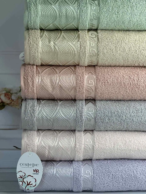 Набор махровых полотенец Cestepe MicroCotton Premium Linens 50х90 см лицевые 6 шт. - Фото 2 Набор махровых полотенец Cestepe MicroCotton Premium Linens 50х90 см лицевые 6 шт. - изображение 2