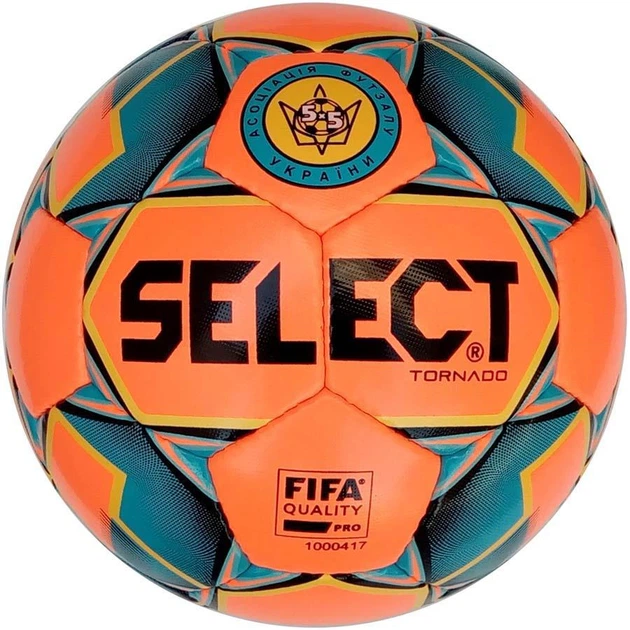 М'яч для футзалу Select Tornado FIFA №4 Помаранчевий - Фото 1 М'яч для футзалу Select Tornado FIFA №4 Помаранчевий - зображення 1