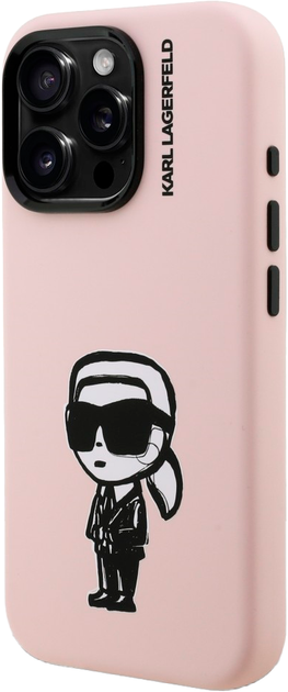 Панель Karl Lagerfeld Silicone Karl Sketch MagSafe для iPhone 16 Pro Pink (3666339462963) - зображення 2