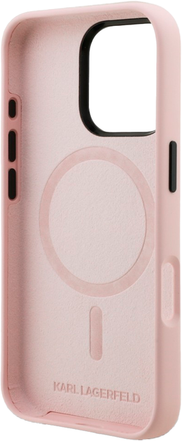 Панель Karl Lagerfeld Silicone Karl Sketch MagSafe для iPhone 16 Pro Pink (3666339462963) - зображення 7