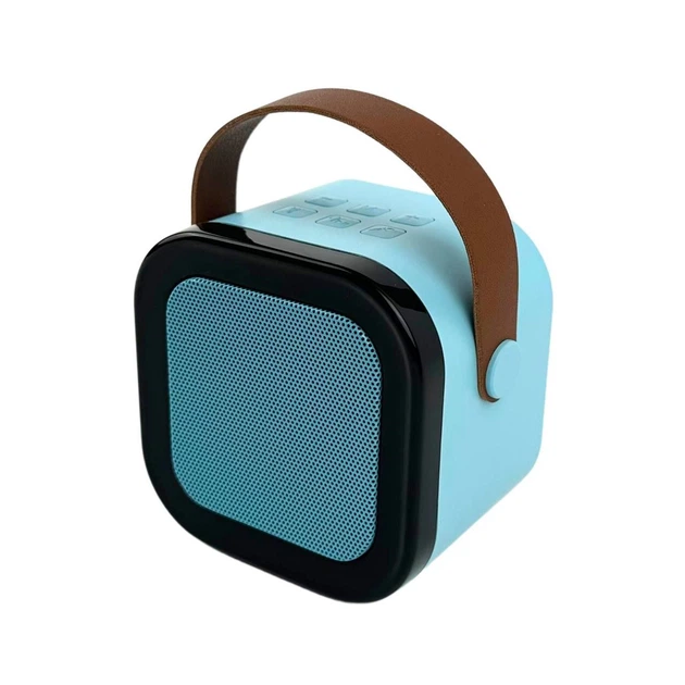 Колонка портативная с 2 микрофонами Mini K12 Bluetooth LED синий - изображение 2