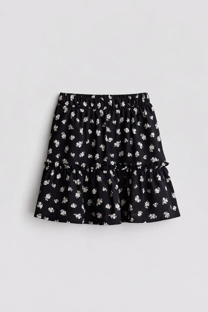 Спідниця H&M 1224668 146-152см чорний квіти - Фото 1 Спідниця H&M 1224668 146-152см чорний квіти - зображення 1