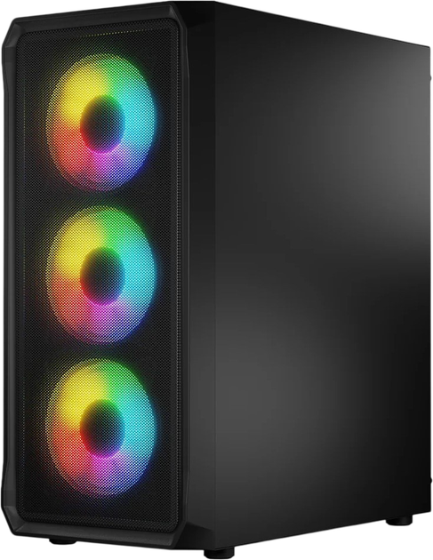 Корпус Logic concept PORTOS MESH+GLASS ARGB fans 4x120mm BLACK (AT-PORTOS-10-0000000-0002) - изображение 4