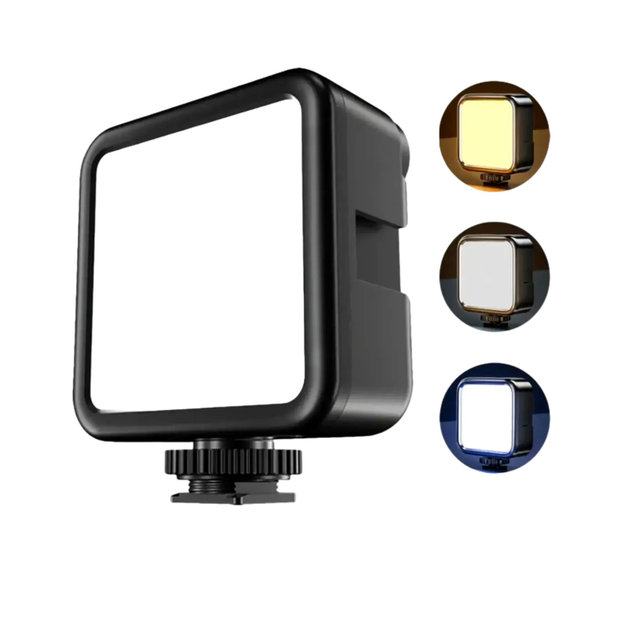 Накамерный видеосвет LED RGB QX-F18 для фото и видео съемки с зарядкой Type C цветовая температура 2500-7000K - Фото 4 Накамерный видеосвет LED RGB QX-F18 для фото и видео съемки с зарядкой Type C цветовая температура 2500-7000K - изображение 4