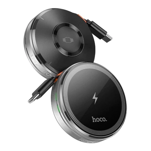 Бездротовий зарядний пристрій 2 в 1 Hoco CQ18 для смартфонів та Apple Watch з магнітами та потужністю 15W - Фото 8 Бездротовий зарядний пристрій 2 в 1 Hoco CQ18 для смартфонів та Apple Watch з магнітами та потужністю 15W - зображення 8