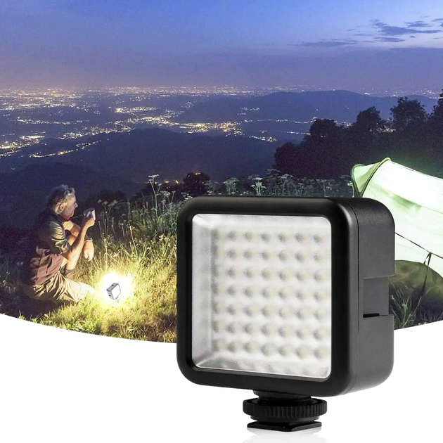 Накамерный видеосвет LED W49 49 светодиодов для фото и видеосъемки мощность 5.5 Вт цветовая температура 6500K - Фото 7 Накамерный видеосвет LED W49 49 светодиодов для фото и видеосъемки мощность 5.5 Вт цветовая температура 6500K - изображение 7
