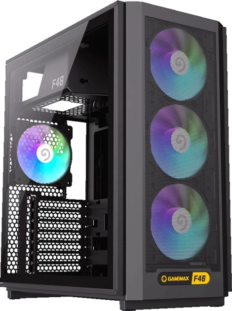 Корпус GameMax F46 BK с 4 ARGB вентиляторами - Фото 1 Корпус GameMax F46 BK с 4 ARGB вентиляторами - изображение 1