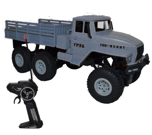 Игрушечный радиоуправляемый военный грузовик Bambi XB 1001, 3.6V, свет фар, серый - изображение 2