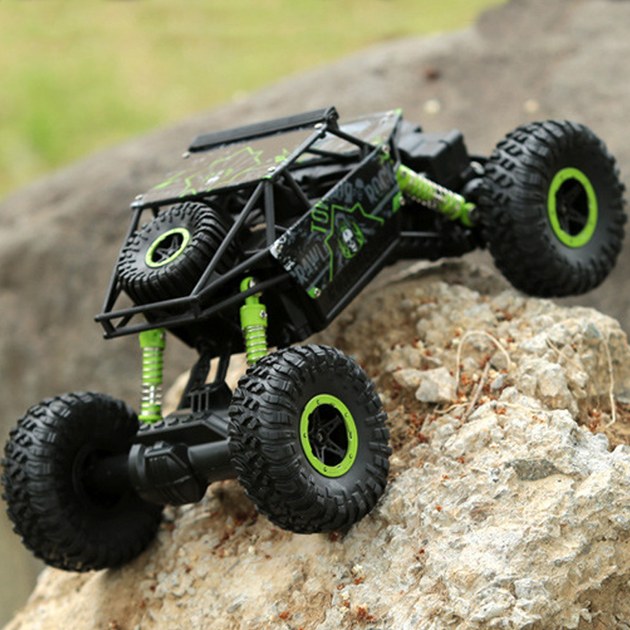 Машинка на радиоуправлении джип-вездеход HB Toys Rock Through на амортизаторах полноприводная с протекторами и большими резиновыми колесами Зелёный - Фото 2 Машинка на радиоуправлении джип-вездеход HB Toys Rock Through на амортизаторах полноприводная с протекторами и большими резиновыми колесами Зелёный - изображение 2