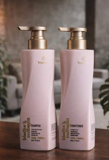 Bogenia Biotin & Collagen Набор для волос: Шампунь + Кондиционер, 2×500 мл - Фото 1 Bogenia Biotin & Collagen Набор для волос: Шампунь + Кондиционер, 2×500 мл - изображение 1