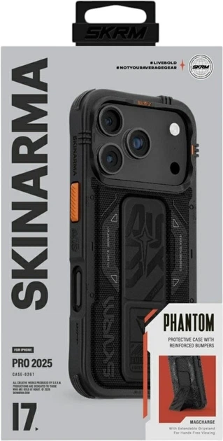 Etui SkinArma Phantom Mag-Charge do Apple iPhone 17 Pro Black (SK-2025IPP6.3-PHTM-BLK) - obraz 2