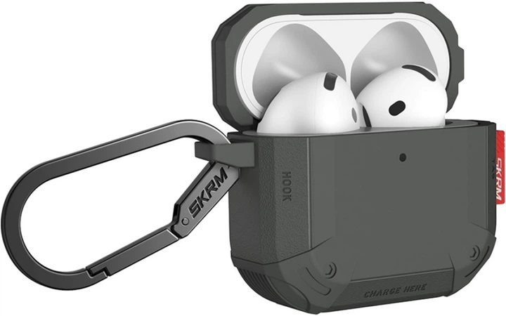 Etui SkinArma Mecha CE do Apple AirPods 4 Olive (SK-AP4MECCE-GRN) - obraz 2