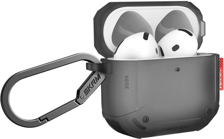 Etui SkinArma Mecha CE do Apple AirPods 4 Smoke (SK-AP4MECCE-SMK) - obraz 2