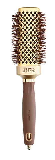 Браш Olivia Garden EXPERT BLOWOUT STRAIGHT Wavy Bristles Gold & Brown 40 мм - Фото 1 Браш Olivia Garden EXPERT BLOWOUT STRAIGHT Wavy Bristles Gold & Brown 40 мм - зображення 1