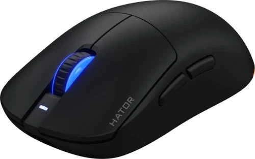 Миша бездротова Hator Quasar 3, Black, Bluetooth / 2.4GHz / USB, оптична (сенсор PixArt PMW 3311), до 12000 dpi, 35G, перемикачі Hator Optical 100M / Huano 3M, акумулятор 600 mAh (HTM730) - изображение 2
