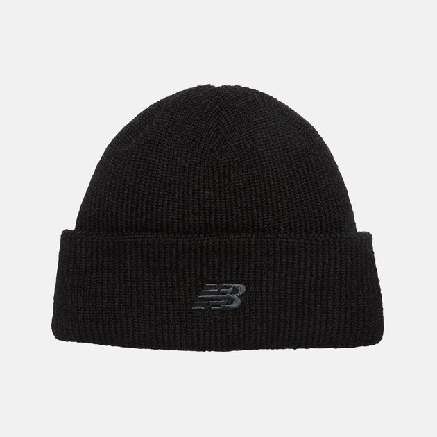 Черная шапка New Balance Cuff Knit Hat (LAH00543BK) - Фото 1 Черная шапка New Balance Cuff Knit Hat (LAH00543BK) - изображение 1