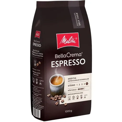 Кофе в зернах Melitta BellaCrema Espresso 1 кг - Фото 1 Кофе в зернах Melitta BellaCrema Espresso 1 кг - изображение 1