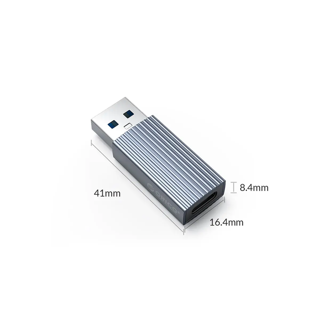 Адаптер перехідник Orico USB A to Type-C 10 Гбіт/с Gray (ORICO-AH-AC10-GY-BP) - зображення 2