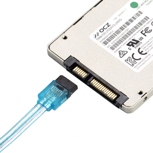 Кабель Vention SATA 3.0 для жорстких дисків, накопичувачів і приводів CD-ROM 0.5 м Blue (KDDSD) - зображення 2