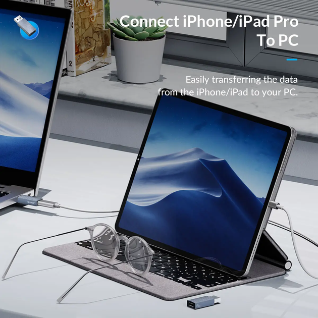 Адаптер перехідник Orico USB A to Type-C 10 Гбіт/с Gray (ORICO-AH-AC10-GY-BP) - зображення 10
