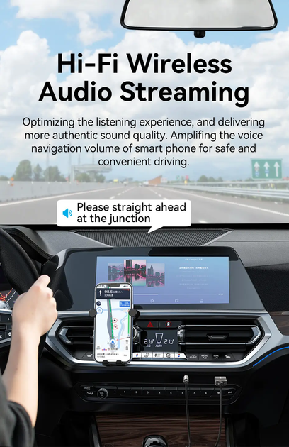 Bluetooth-ресивер Vention Bluetooth 5.0 AUX 3.5 мм 2 в 1 автомобильный аудиоадаптер (NAGHG) - изображение 7