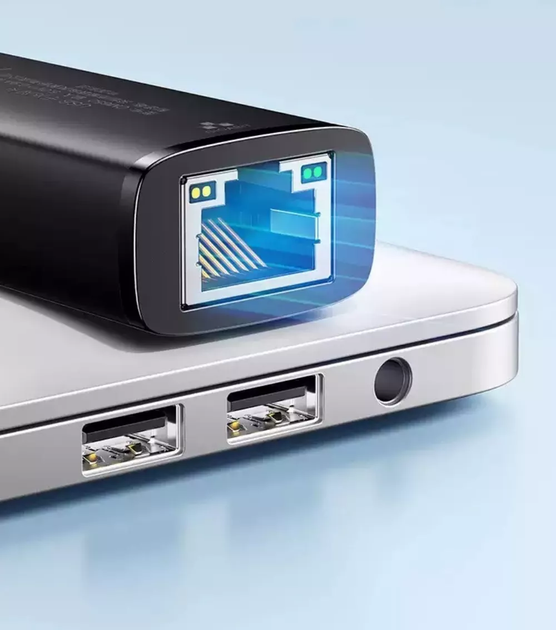 Мережний адаптер Ugreen USB Type C/USB Type A до RJ45 Gigabit Ethernet Adapter 1000Mbps Black (CM650) - зображення 3