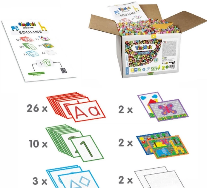 Klocki konstrukcyjne PlayMais Eduline Mosaic 160203 (4041077003064) - obraz 5