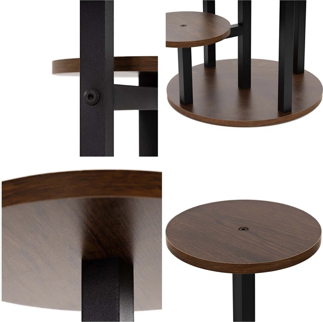 Stojak na kwiaty Springos metalowy 5 poziomów Ciemnobrązowy GA0219 (5908455306843) - obraz 7