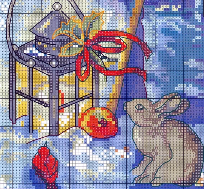 Набор для вышивания по нанесённой на канву схеме "Christmas stocking (3)". AIDA 14CT printed 42*60 см - изображение 5
