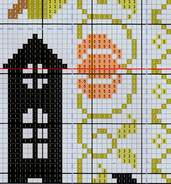 Набор для вышивания по нанесённой на канву схеме "Halloween". AIDA 14CT printed 28*28 см - изображение 7