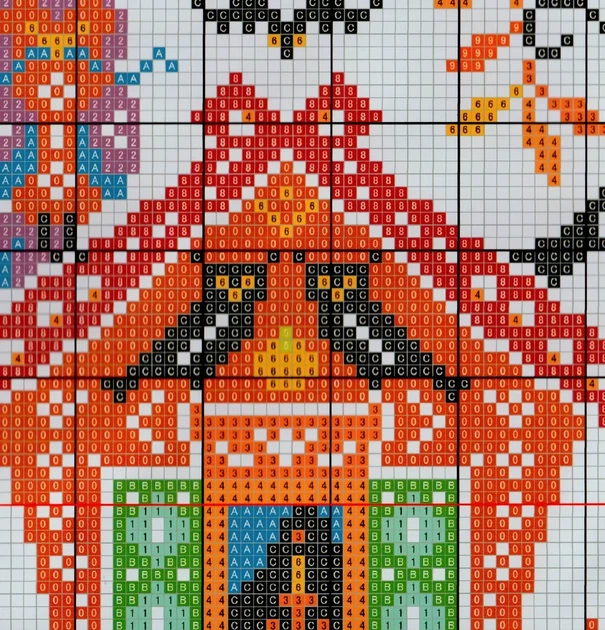 Набор для вышивания по нанесённой на канву схеме "Halloween 2". AIDA 14CT printed 42*29 см - изображение 4