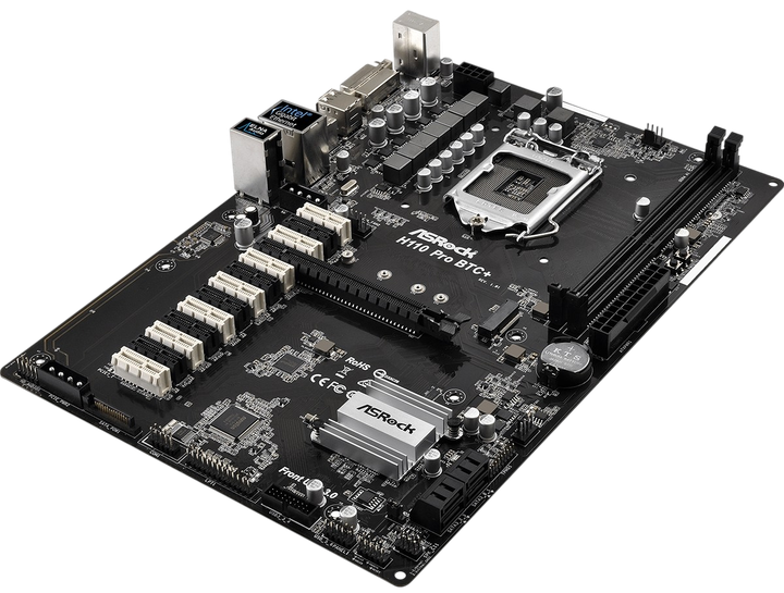 Материнська плата ASRock H110 Pro BTC+ LGA 1151v1 (H110 Pro BTC+) Б/В - изображение 2