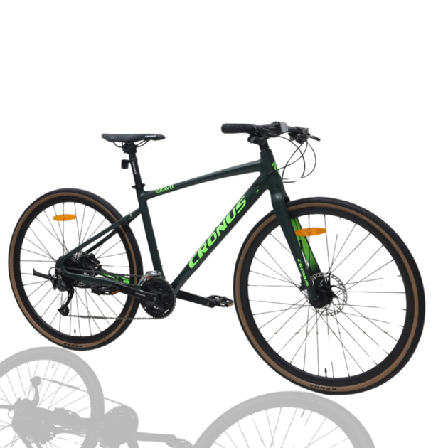 Велосипед Cronus 28" Gravel 2025 Рама-17,5" black-green - Фото 1 Велосипед Cronus 28" Gravel 2025 Рама-17,5" black-green - зображення 1
