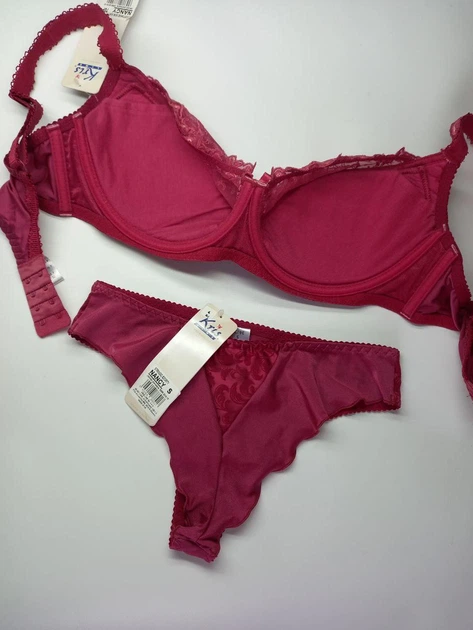 Комплект жіночої білизни Kris line Nancy 70F бордовий - Фото 6 Комплект жіночої білизни Kris line Nancy 70F бордовий - изображение 6