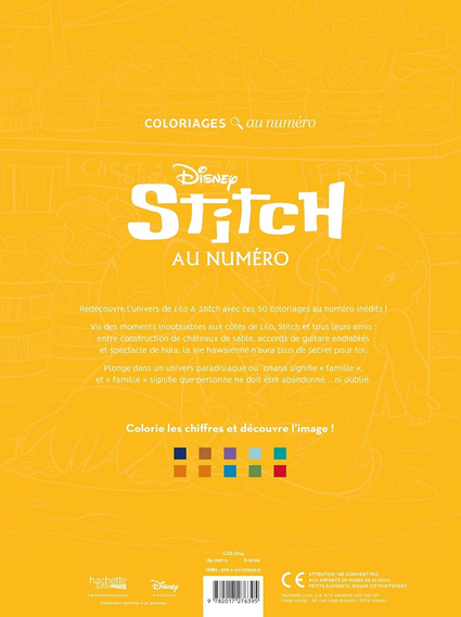 Раскраска Disney Hachette по номерам Stitch au numero - изображение 2