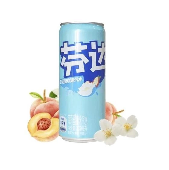 Газировка Китайська Fanta White Peach Jasmine China Білий Персик Жасмин 330мл - зображення 3