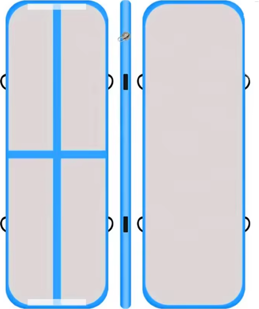 Śćieżka akrobatyczna Hedo Airtrack 400 x 100 x 10 cm Niebieska (5907184130224) - obraz 4