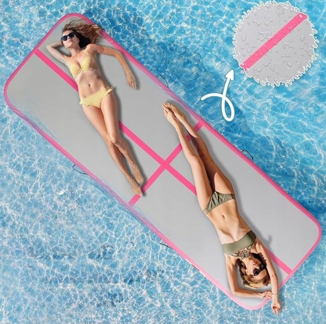 Śćieżka akrobatyczna Hedo Airtrack 400 x 100 x 10 cm Różowa (5907184130156) - obraz 14