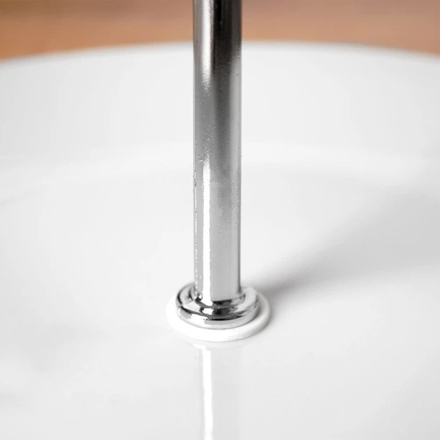 Підставка Excellent Houseware порцелянова 2-рівнева біла 21 см (8718158472205) - зображення 3