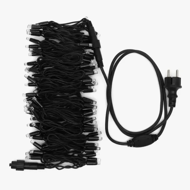 Вулична гірлянда нитка 20м 200LED теплий білий 220В статичний режим для прикраси території - зображення 3