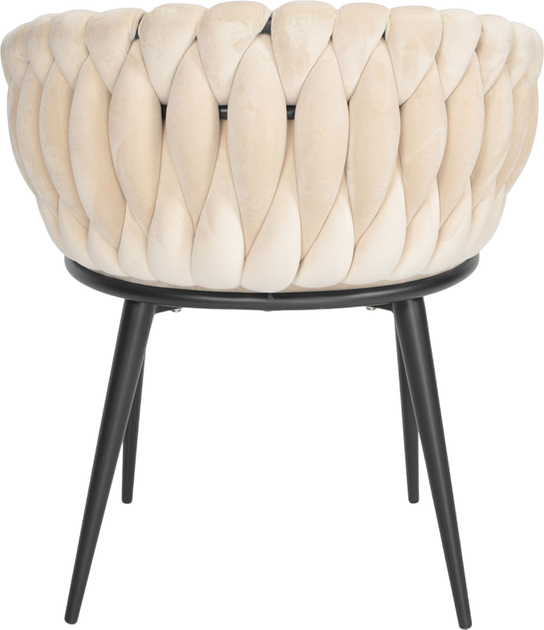 Krzesło welurowe Hedo Glamour Beżowe (5907184130149) - obraz 5