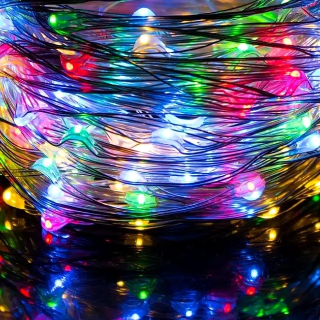 Гирлянда Роса 20м 200LED разноцветная электрическая для украшения елки и помещений - Фото 4 Гирлянда Роса 20м 200LED разноцветная электрическая для украшения елки и помещений - изображение 4