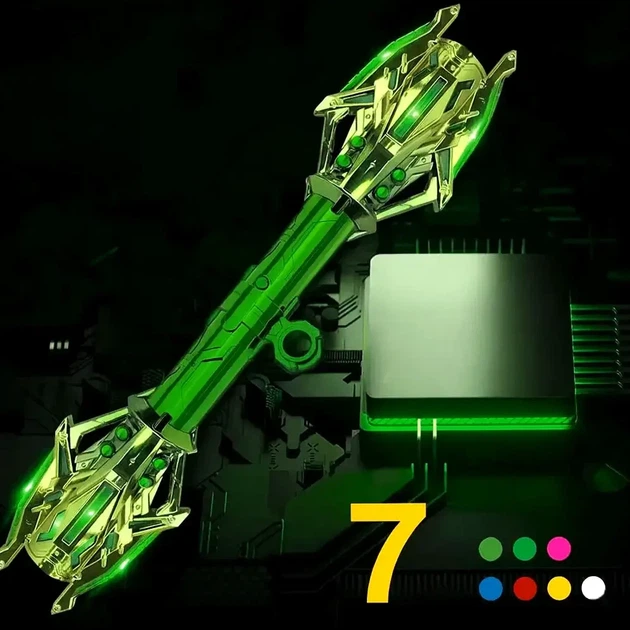 Световой меч джедая 120см с эффектами для игр и развлечений цвет зеленый материал бамбуковое волокно - изображение 8