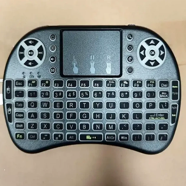 Бездротова міні-клавіатура з USB таччпадом універсальна для Smart чорна MWK08 i8 - зображення 6