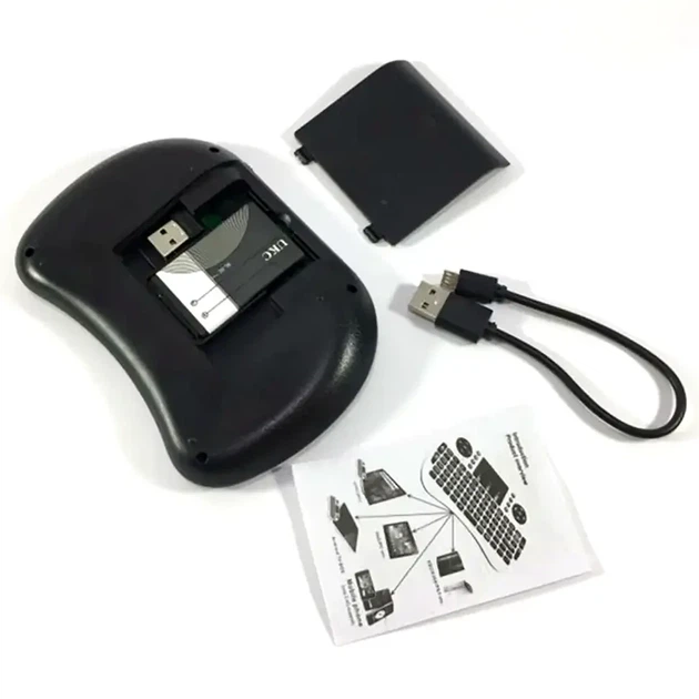 Бездротова міні-клавіатура з USB таччпадом універсальна для Smart чорна MWK08 i8 - зображення 7